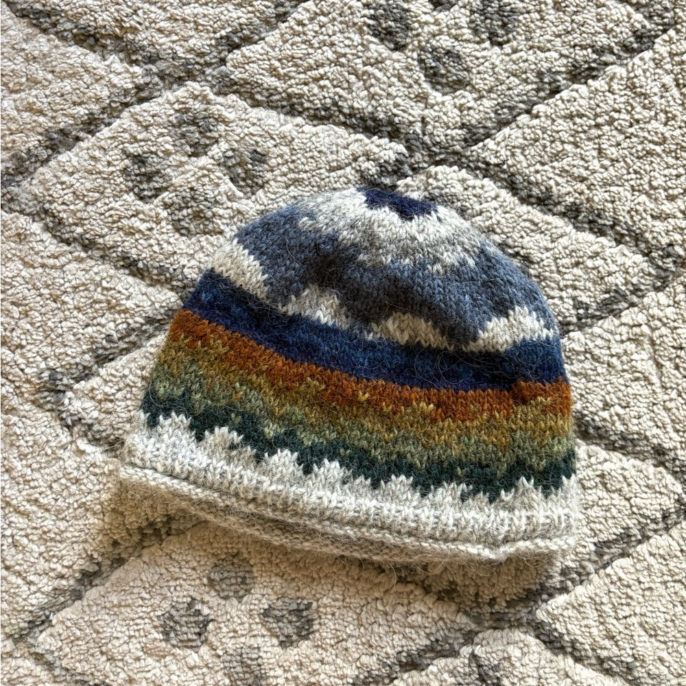 SOLD XXXX Wool handmade fair isle beanie